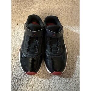 Nike Jordan 11 CMFT Low Black White Red Shoes Sneaker Youth Boys Size 2Y